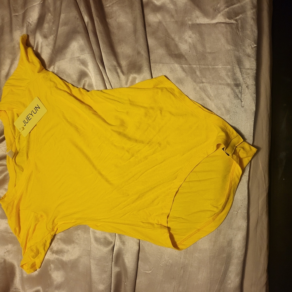 Yellow short sleeve bodysuit